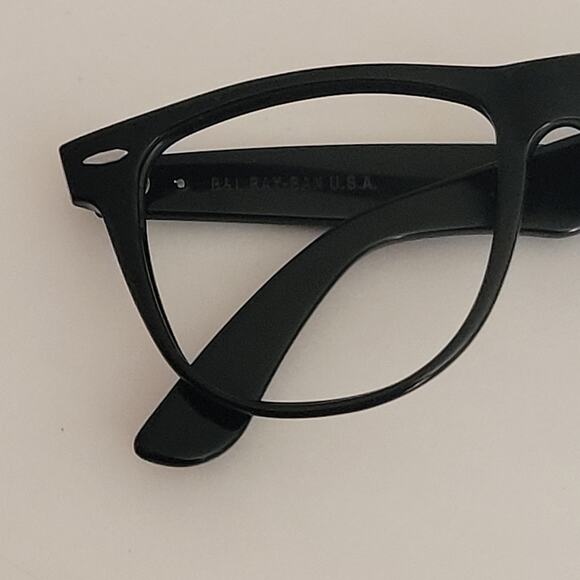 Vintage Ray Ban Wayfarer II Sunglasses Frames Only Black B&L 5022 Made In USA - Picture 11 of 12